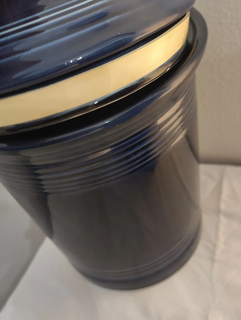 Fiesta Homer Laughlin Retired Cobalt Blue Large Canister
